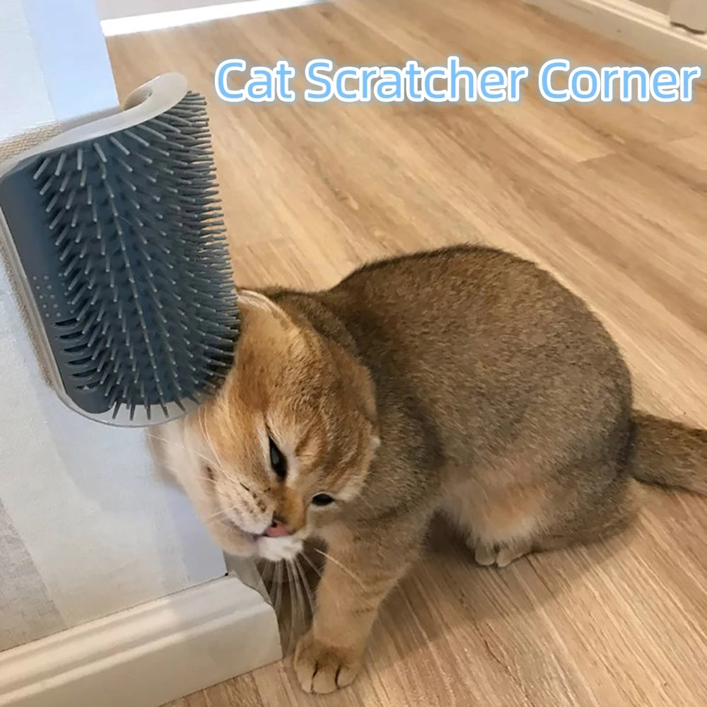 Rascador y Masajeador Esquinero para Gatos